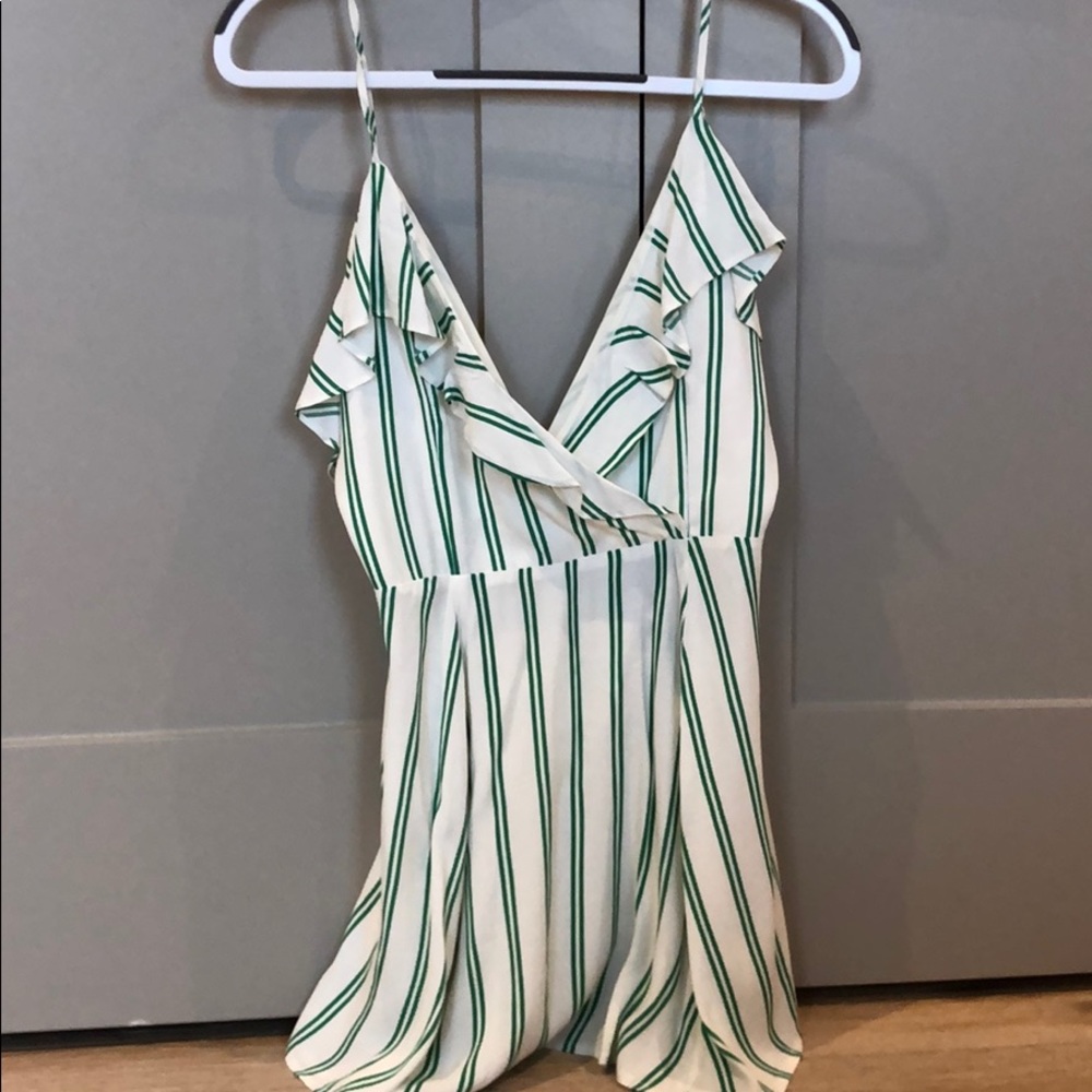 Green and white striped dress BRAND NEW W TAGS